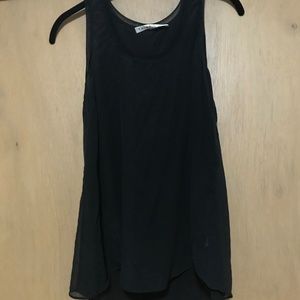 Trina Turk 100% Silk Tank, Black